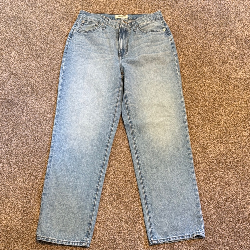 MADEWELL perfect vintage high waist Jean 29 in springwood wash.